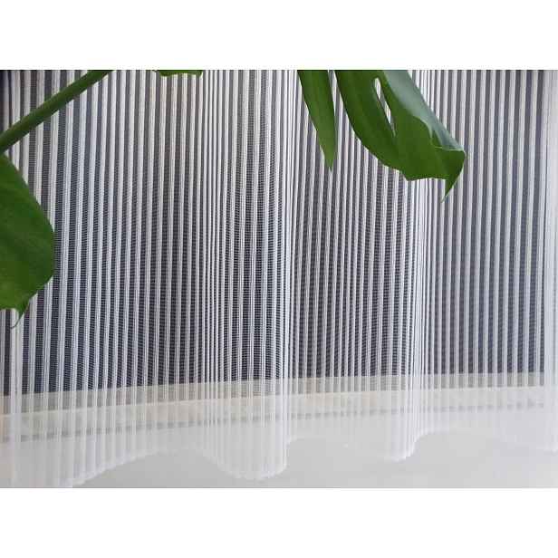 Mg Záclona 35793 Pruhy bílá 300x160 cm hotová s Páskou M