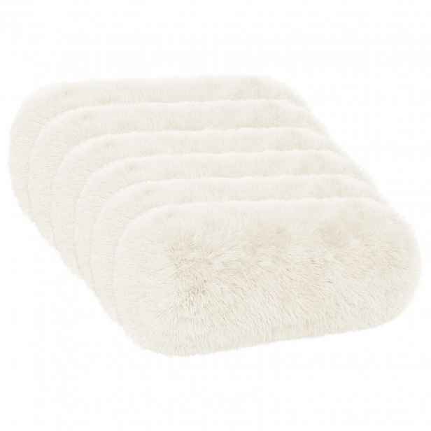 vidaXL Povlak na polštář 6 pcs HEERLEN Bílá Ø 15 x 40 cm PV fleece