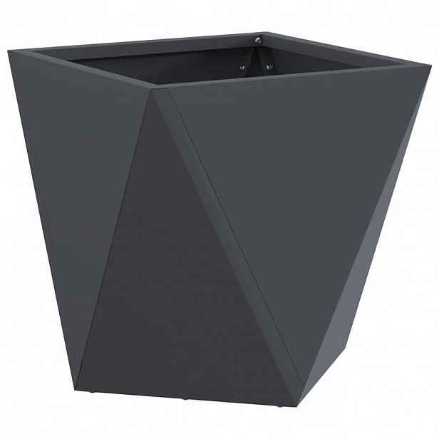 vidaXL Truhlík Antracit 30 x 30 x 30 cm Ocel