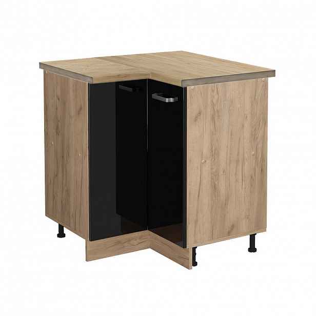Vicco ROHOVÁ SKŘÍŇKA R-Line Černý vysoký lesk 75.6 cm , PD Dub