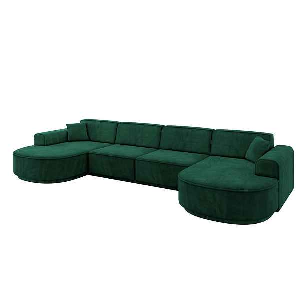 ALTDECOR SEDACÍ SOUPRAVA ve tvaru U MARI-U2-v3 388x171x83 Zelená Velur