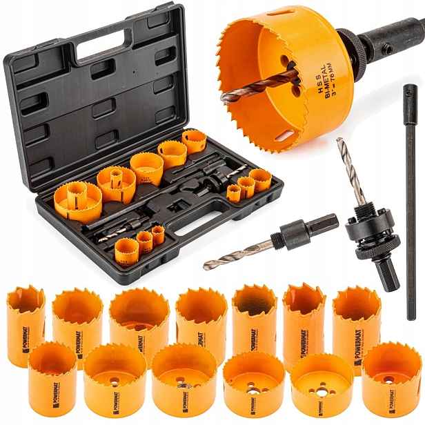 Bimetalové Korunky Do Kovu A Dřeva 17 Ks Frézy