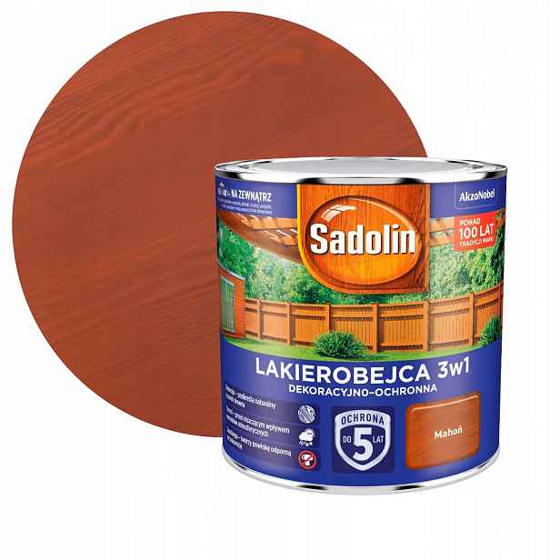 Sadolin Lakobejca 3V1 Dekoračně-ochranná Mahagon 2,5L