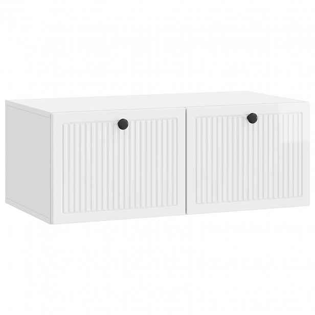 vidaXL Nástěnná TV skříň Bílá s vysokým leskem 78,5 x 41 x 30 cm