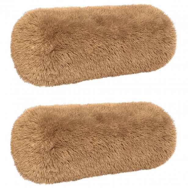 vidaXL Povlak na polštář 2 pcs HEERLEN Taupe Ø 15 x 40 cm PV fleece