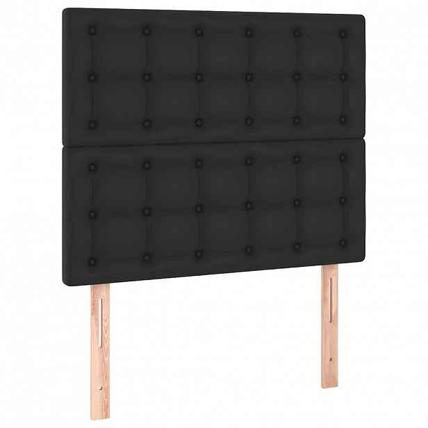 vidaXL Čelo postele černé 100x5x118/128 cm umělá kůže