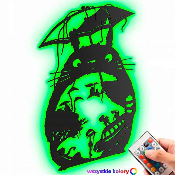 Dřevěný obraz Anime My Neighbor Totoro Nástěnná Dekorace Noční Lampa Led