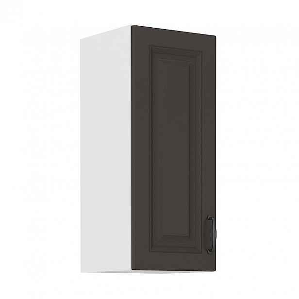 Horní kuchyňská skříňka SOPHIA - šířka 30 cm, tmavě šedá / bílá