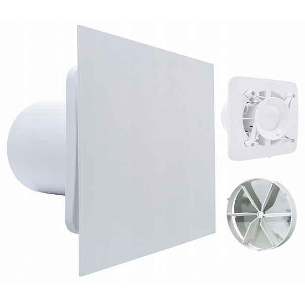 Koupelnový ventilátor Vents Fi 100 Časový spínač Tichý 26 dB Bílý ventil