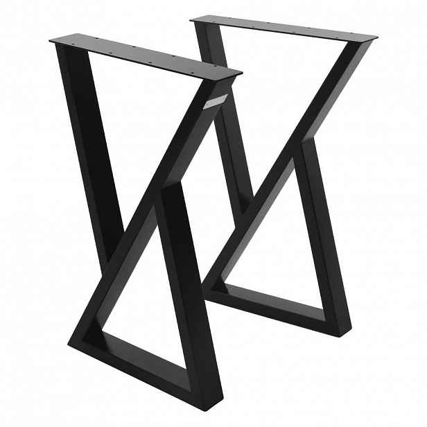 ML-DESIGN SADA 2 nohou ke stolu 40 x V 71 cm, tvar X, černá