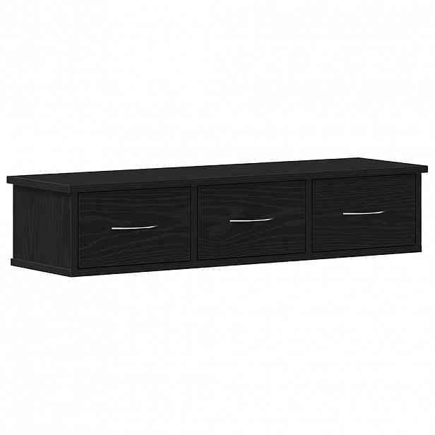 vidaXL Nástěnná skříňka Černý dub 88x26x18,5 cm Dřevěná konstrukce
