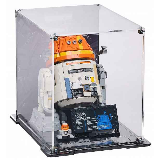 Vitrína s pozadím Blacked Brick pro Lego 75416 Star Wars Droid Chopper (C1-10P)