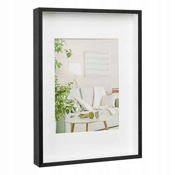 Rámeček na fotografii 30x40 hliníkový 3D box hluboký černý pro rukodělné aktivity