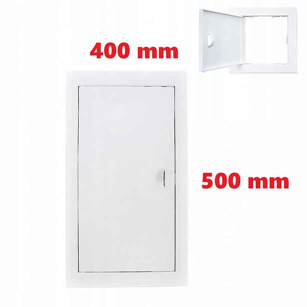 Revizní dvířka Kryt dveří 40x50 Revize 400 x 500 Bílé Pvc