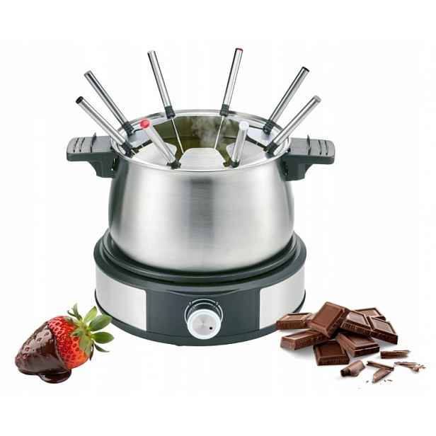 Sada Na Fondue Pro 8 Osob Elektrický Hrnec Z Oceli 1500W Vidličky