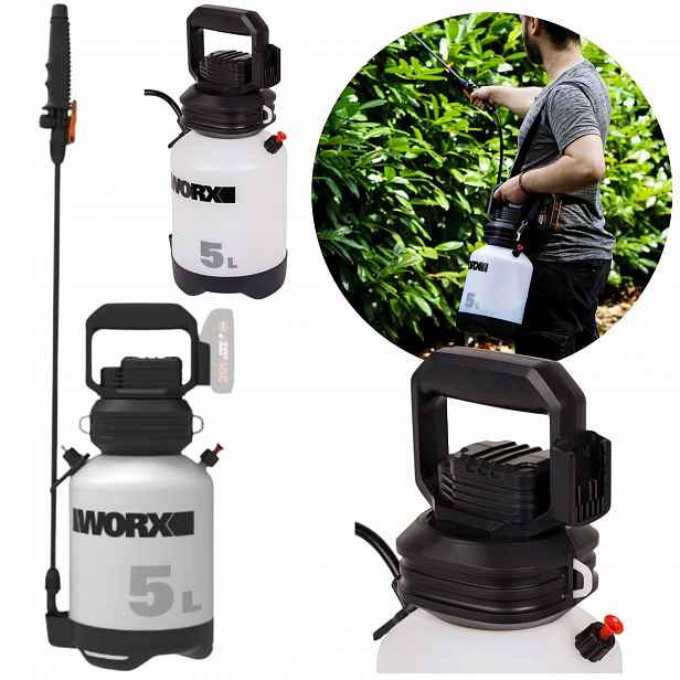 Worx Podle 829E.9 Tlakový Postřikovač 20V 2BAR Akumulátorový 5L Sólo