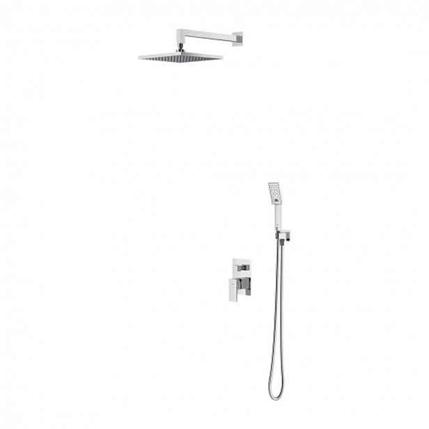 OMNIRES Fresh - Sprchový set s baterií pod omítku, s tělesem, 25x25 cm, 3 proudy, chrom SYSFR10CR