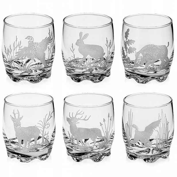 Sklenice na whisky Lovecké 250 ml 6 Ks Na Dárek v krabičce