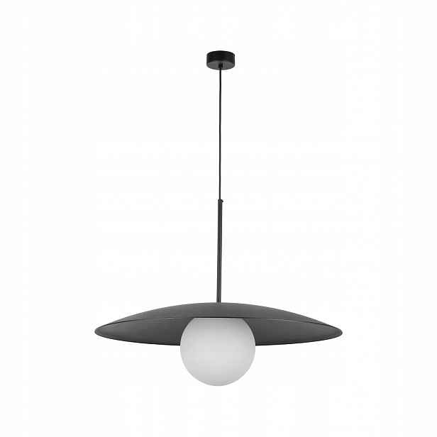 Závěsná lampa Slate Metal Černá Průměr 65 cm E27 Clona Tk Lighting