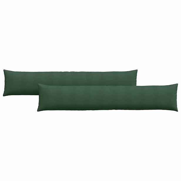 vidaXL Pohovkové polštáře 2 pcs Tmavě zelená 200 x 40 cm