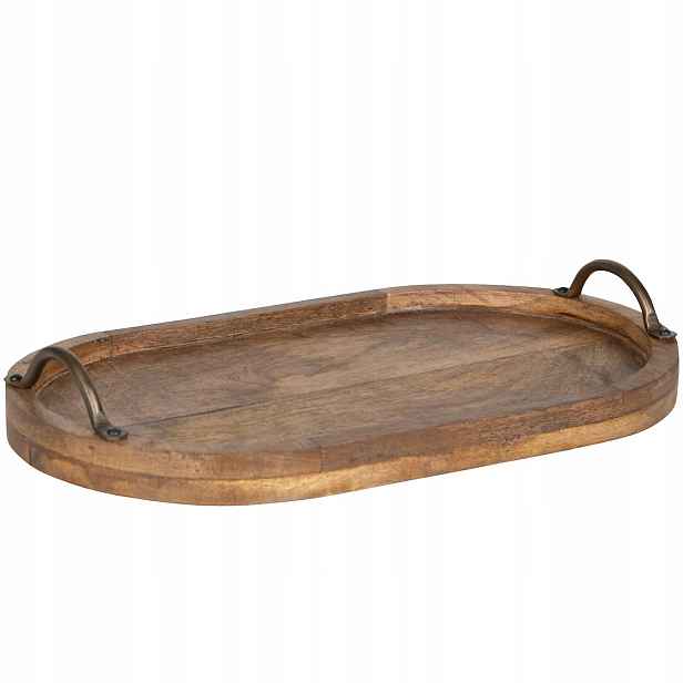 Kuchyňský Podnos Velký Dlouhý 40 cm Dřevěný Boho Do Obývacího Pokoje Domu Mangové Dřevo