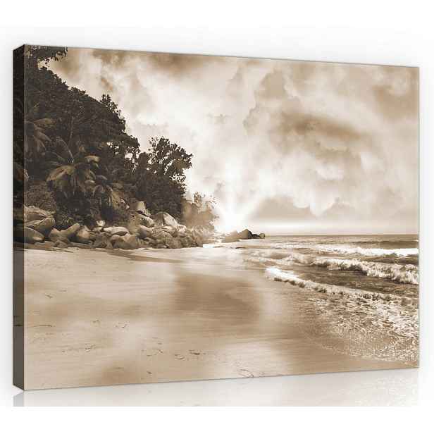 Obraz Na Plátně Canvas 70x50 Pláž Palmy Slunce