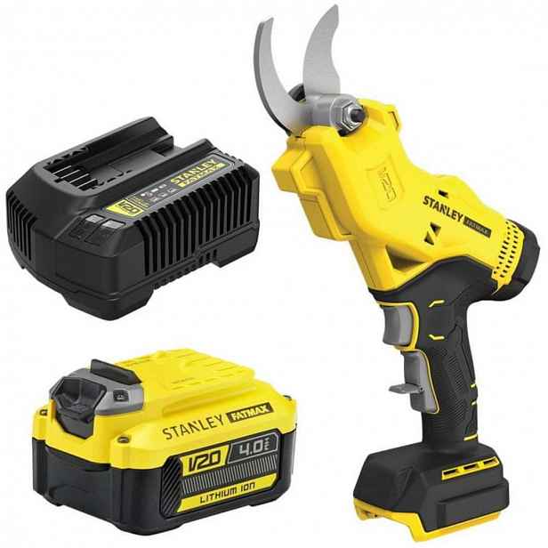 Stanley - 18V AKU nůžky na větve, 1x aku 4,0 Ah Li-Ion, nabíječka SFMCPP32M1-QW