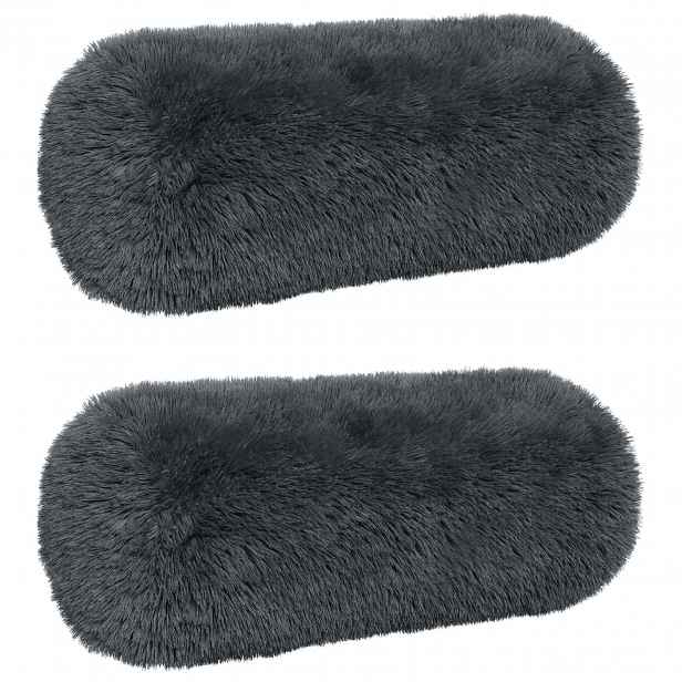 vidaXL Povlak na polštář 2 pcs HEERLEN Antracitová Ø 15 x 40 cm