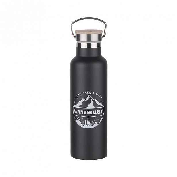 Butlers WANDERLUST Termoska s rukojetí 650 ml - černá