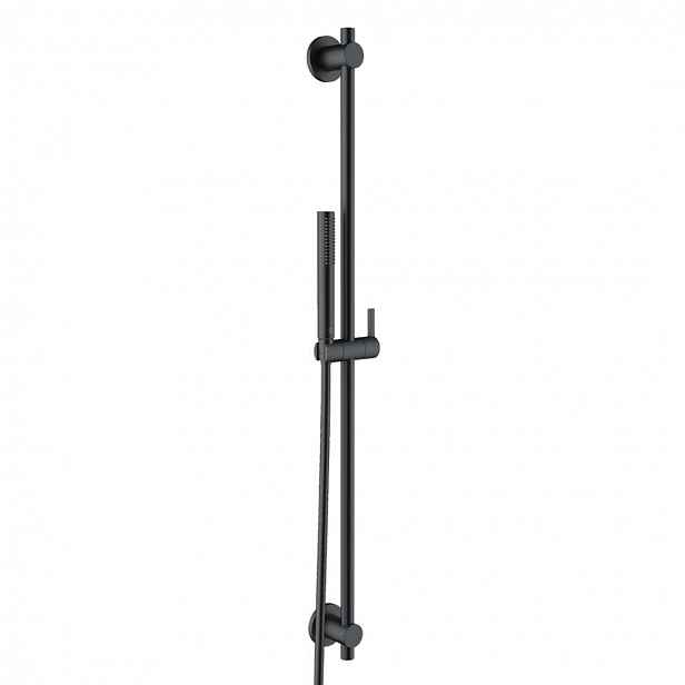 Kludi Nova Fonte - Set sprchové hlavice, držáku, tyče 90 cm a hadice, černá mat 2084039-15