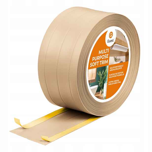 Multifunkční lišta z Pvc 4v1 samolepicí, písková, 10 m, 95 mm, W3