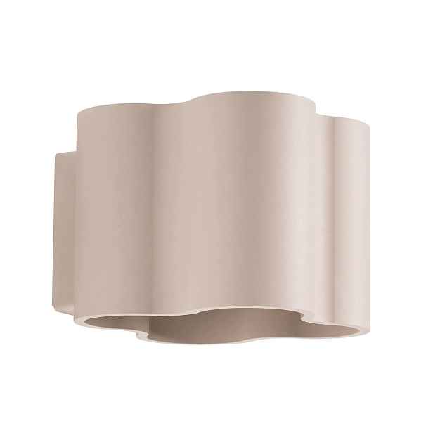 Nástěnná lampa Ovio taupe G9 SL.3329 Sollux Kašmírová lampa na spaní, vlnitá