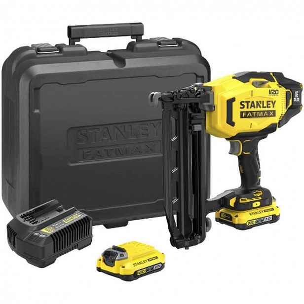 Stanley - 18V AKU hřebíkovačka 25-64 mm, 2x aku 2,0 Ah Li-Ion, nabíječka SFMCN616D2K-QW