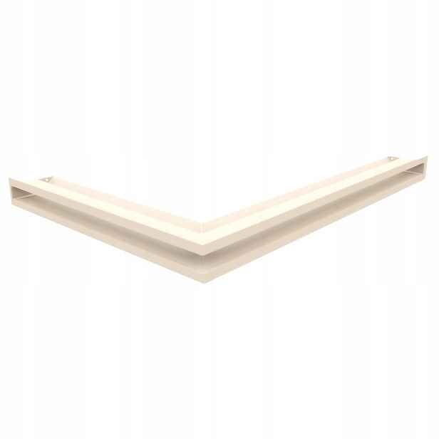 Ventilační mřížka do krbu Luft rohová pravá 54,7x76,6x6 krémová
