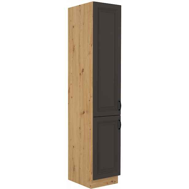 Vysoká potravinová skříňka Stilo 40 DK-210 2F Barva korpusu: Dub artisan, Barva dvířek: Grafit