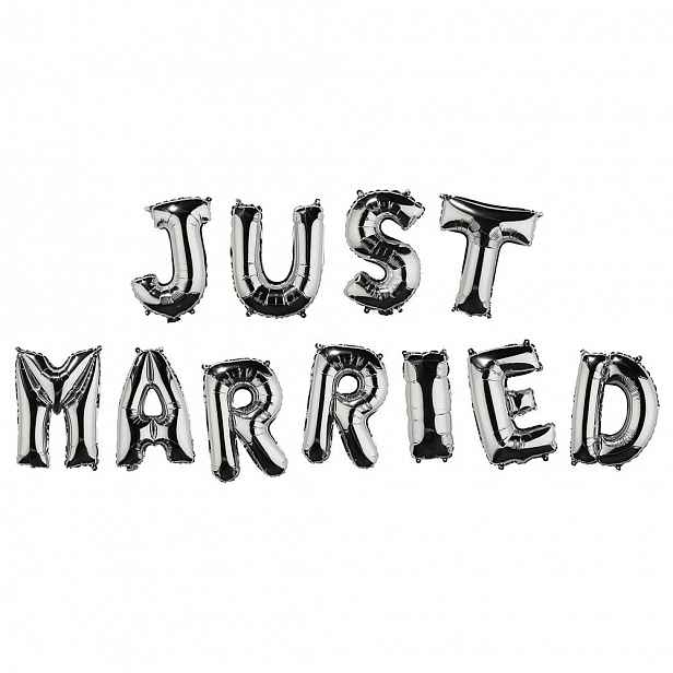 Butlers UPPER CLASS Fóliový balónek "JUST MARRIED"