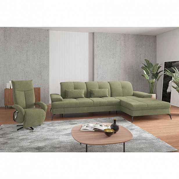 Sit & More ROHOVÁ SEDAČKA, textil, světle zelená