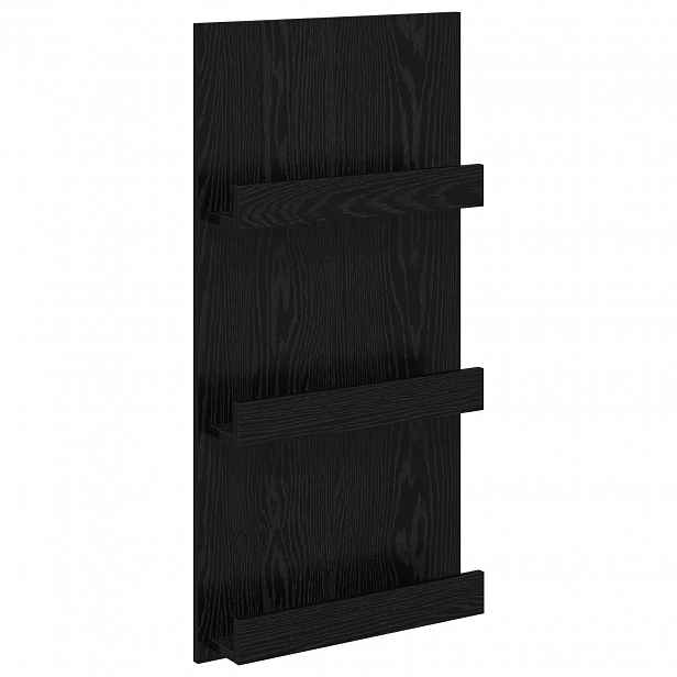 vidaXL Regál na časopisy Černý dub 51 x 11 x 102 cm Kompozitní dřevo