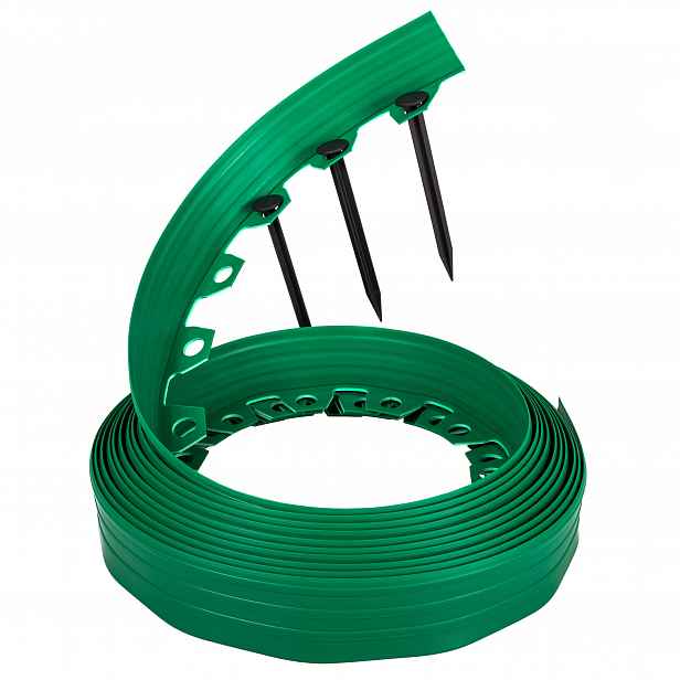 Zahradní lem trávníku z plast 2x10 m Zelený 6 cm