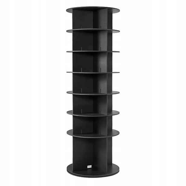 Botník otočný 28 párů 7 úrovní 360° černý prémiový Pvc 16 kg 598 mm