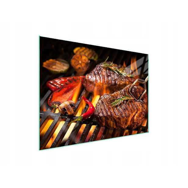 7v1 Skleněná ochranná deska na sporák 70x52 Grill