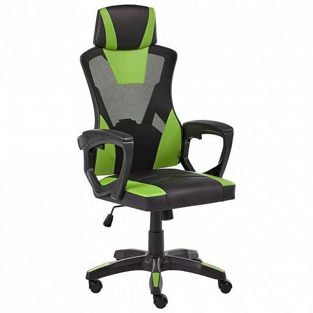 Beliani KANCELÁŘSKÁ ŽIDLE Umělá kůže Limetkově zelená Ignis