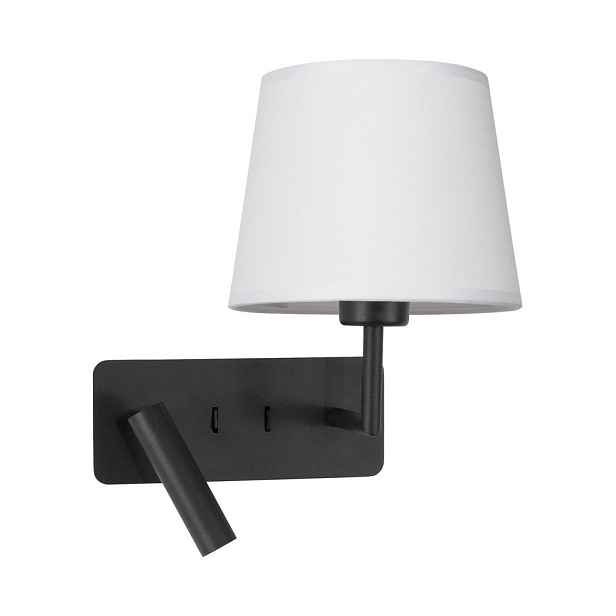 Bílé/matně černé hliníkové nástěnné svítidlo s ohybatelnou konstrukcí Savona – Nova Luce