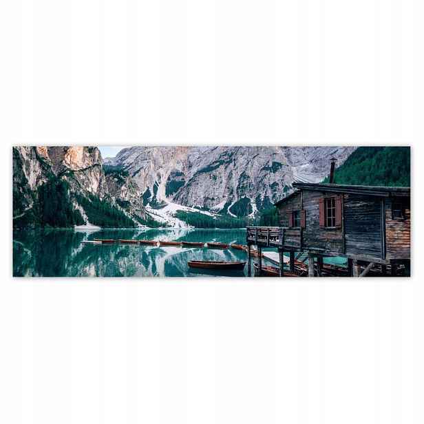 Plakáty 200x66 Horské jezero a chalupa