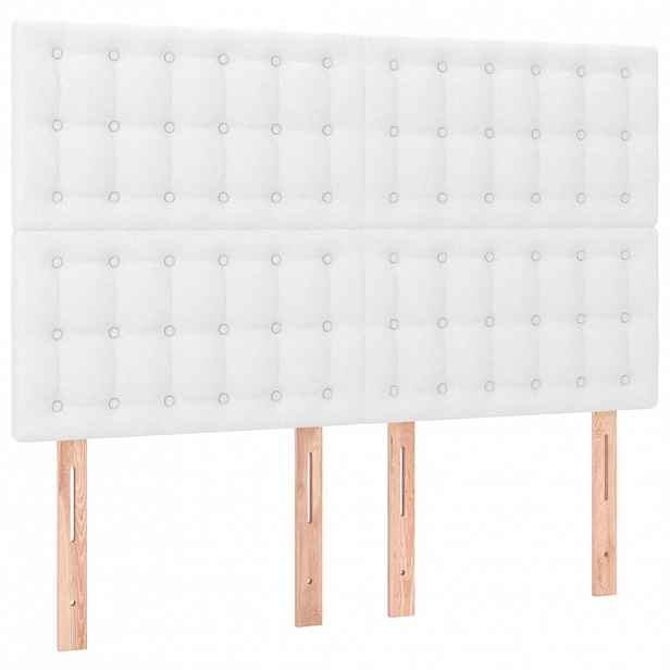 vidaXL Čelo postele bílé 144x5x118/128 cm umělá kůže
