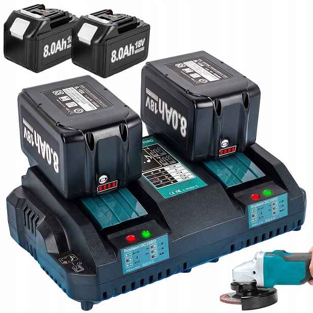 Duální Rychlonabíječka Baterií Náhrada Za Makita DC18RD 18V