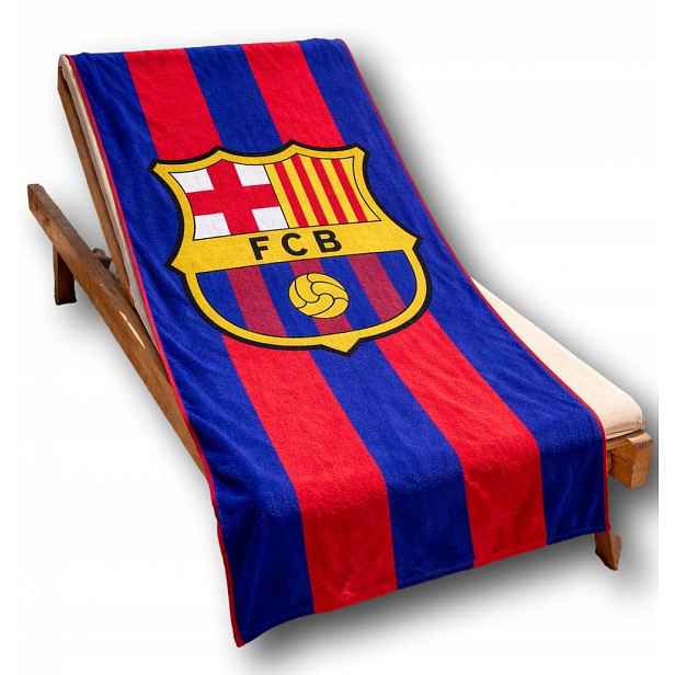 Plážový ručník Fc Barcelona 100x180 koupací Herb Blaugrana Bavlněný