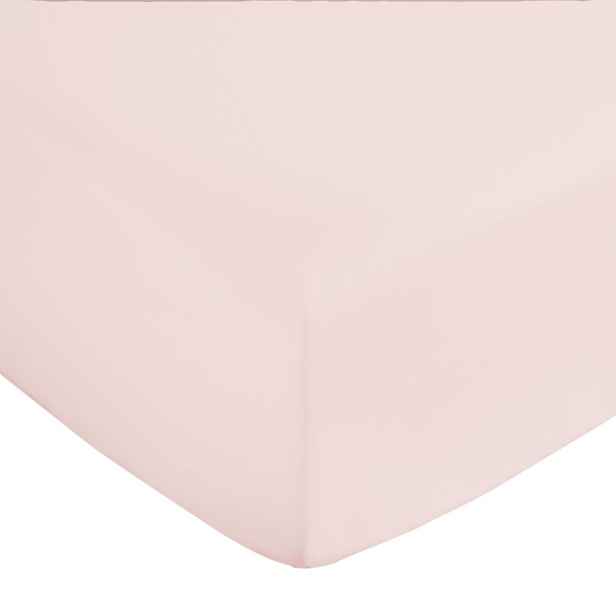 Růžové napínací prostěradlo z bavlněného saténu 150x200 cm Cotton Sateen – Bianca