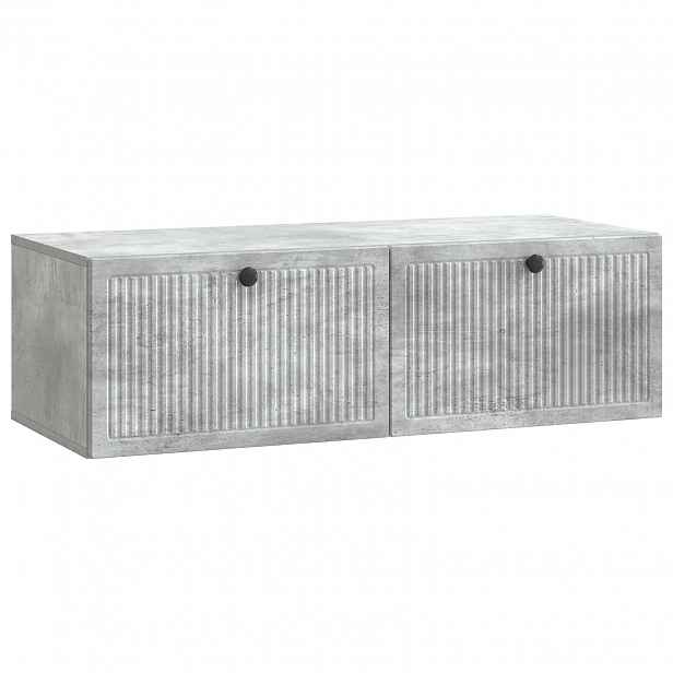 vidaXL Nástěnná TV skříň Nástěnný Betonově šedá 98 x 41 x 30 cm