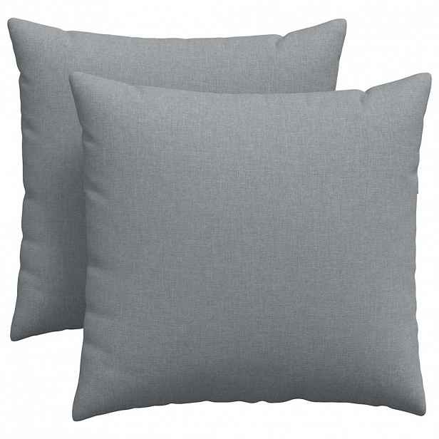 vidaXL Pohovkové polštáře 2 ks textil Světle šedá 45 x 45 cm